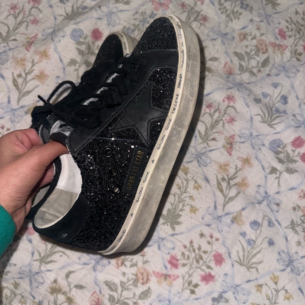 Golden Goose Black Sparkle Sneakers